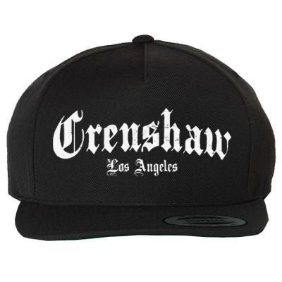 Crenshaw Los Angeles California Hood Wool Snapback Cap