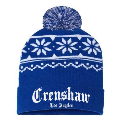 Crenshaw Los Angeles California Hood USA-Made Snowflake Beanie