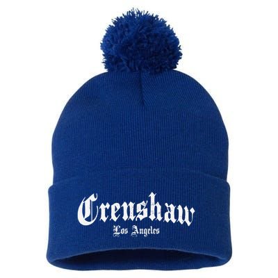 Crenshaw Los Angeles California Hood Pom Pom 12in Knit Beanie
