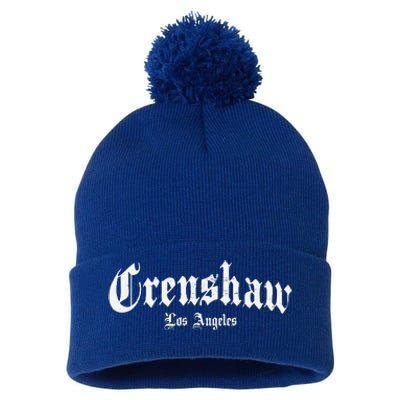 Crenshaw Los Angeles California Hood Pom Pom 12in Knit Beanie