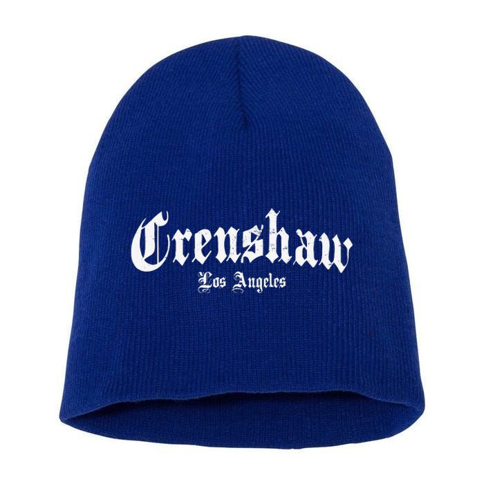 Crenshaw Los Angeles California Hood Short Acrylic Beanie