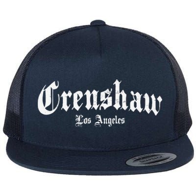 Crenshaw Los Angeles California Hood Flat Bill Trucker Hat