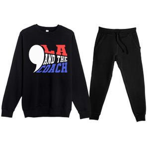 Comma La And The Coach Kamala Harris & Tim Walz Premium Crewneck Sweatsuit Set