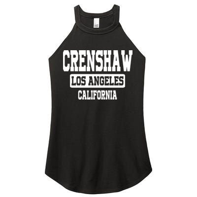 Crenshaw Los Angeles California South Central Hip Hop Gangsta Rap Women's Perfect Tri Rocker Tank