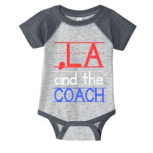 Comma La And The Coach Harris Walz 2024 Educators Infant Baby Jersey Bodysuit