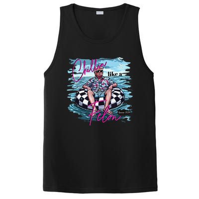 Chillin Like A Felon Retro Pink Summer Funny Trump 2024 PosiCharge Competitor Tank