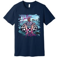 Chillin Like A Felon Retro Pink Summer Funny Trump 2024 Premium T-Shirt