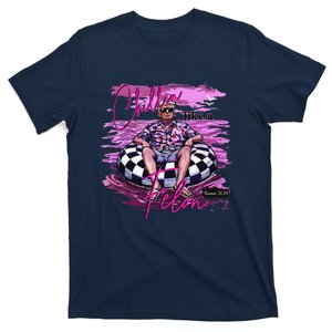 Chillin Like A Felon Retro Summer Pink Funny Trump 2024 T-Shirt