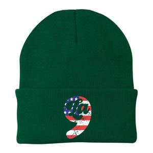 Comma La American Flag Kamala Harris Knit Cap Winter Beanie