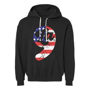 Comma La American Flag Kamala Harris Garment-Dyed Fleece Hoodie