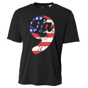 Comma La American Flag Kamala Harris Cooling Performance Crew T-Shirt