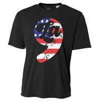 Comma La American Flag Kamala Harris Cooling Performance Crew T-Shirt