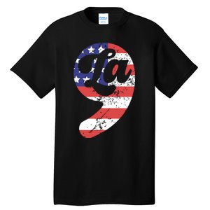 Comma La American Flag Kamala Harris Tall T-Shirt