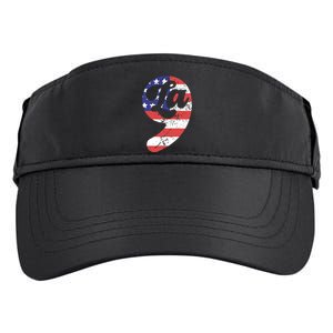 Comma La American Flag Kamala Harris Adult Drive Performance Visor