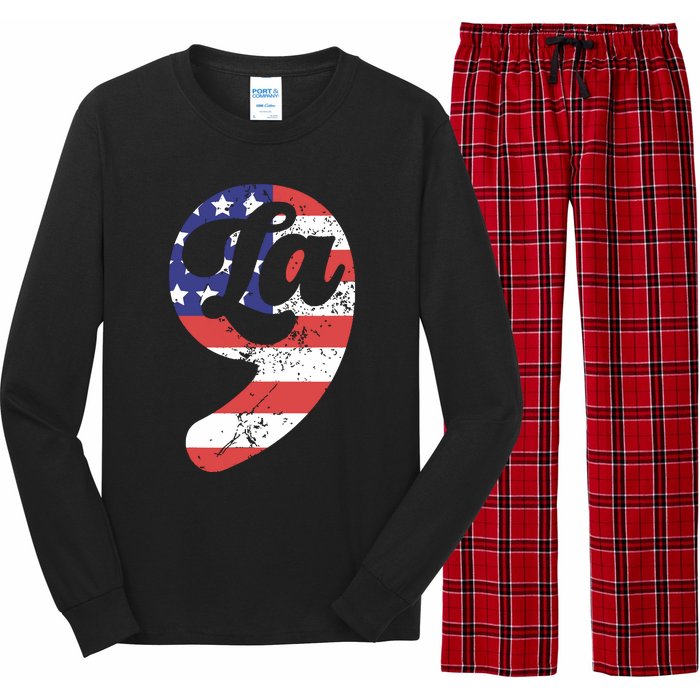 Comma La American Flag Kamala Harris Long Sleeve Pajama Set