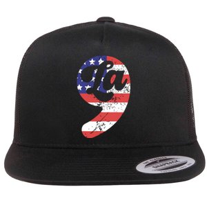 Comma La American Flag Kamala Harris Flat Bill Trucker Hat