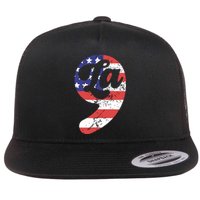 Comma La American Flag Kamala Harris Flat Bill Trucker Hat