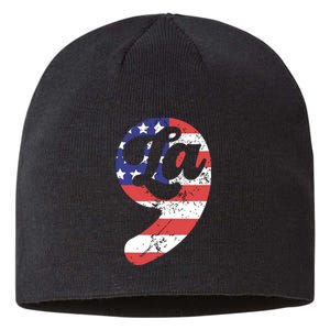 Comma La American Flag Kamala Harris Sustainable Beanie