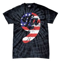 Comma La American Flag Kamala Harris Tie-Dye T-Shirt