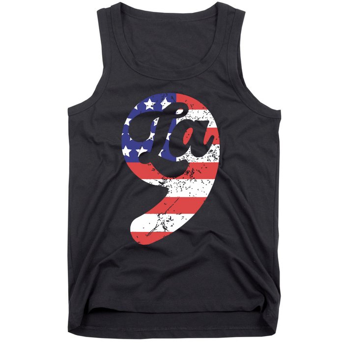 Comma La American Flag Kamala Harris Tank Top