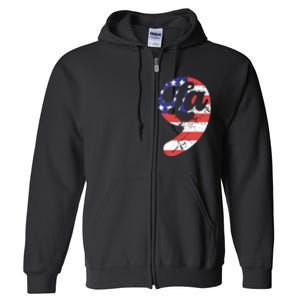 Comma La American Flag Kamala Harris Full Zip Hoodie