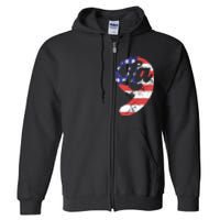 Comma La American Flag Kamala Harris Full Zip Hoodie