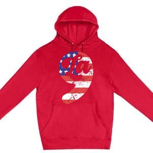 Comma La American Flag Kamala Harris Premium Pullover Hoodie