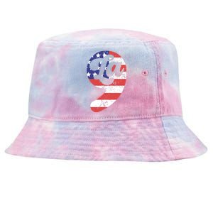 Comma La American Flag Kamala Harris Tie-Dyed Bucket Hat