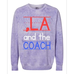 Comma La And The Coach Harris Walz 2024 Educators Colorblast Crewneck Sweatshirt