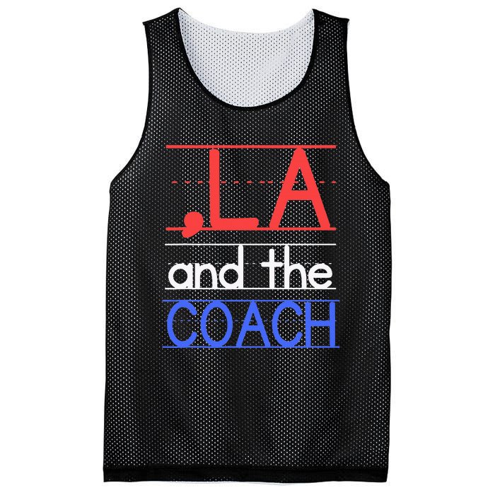 Comma La And The Coach Harris Walz 2024 Educators Mesh Reversible Basketball Jersey Tank