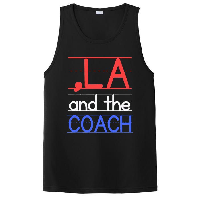 Comma La And The Coach Harris Walz 2024 Educators PosiCharge Competitor Tank