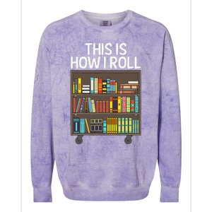 Cute Library Art For  Book Reader School Librarian Colorblast Crewneck Sweatshirt