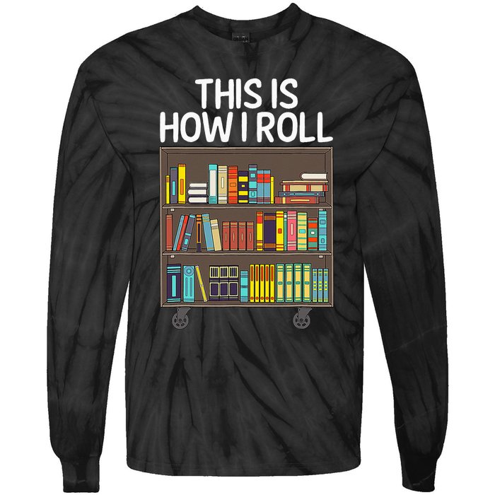 Cute Library Art For  Book Reader School Librarian Tie-Dye Long Sleeve Shirt