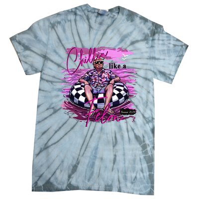 Chillin Like A Felon Retro Summer Pink Tie-Dye T-Shirt