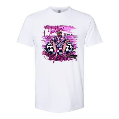 Chillin Like A Felon Retro Summer Pink Softstyle CVC T-Shirt