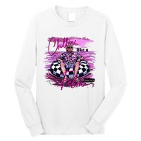 Chillin Like A Felon Retro Summer Pink Long Sleeve Shirt