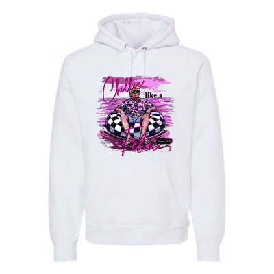 Chillin Like A Felon Retro Summer Pink Premium Hoodie