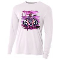 Chillin Like A Felon Retro Summer Pink Cooling Performance Long Sleeve Crew