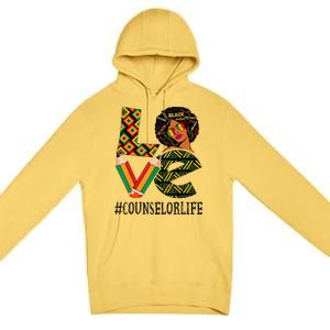 Counselor Love Afro African American Black History Month Premium Pullover Hoodie