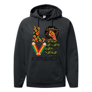 Counselor Love Afro African American Black History Month Performance Fleece Hoodie