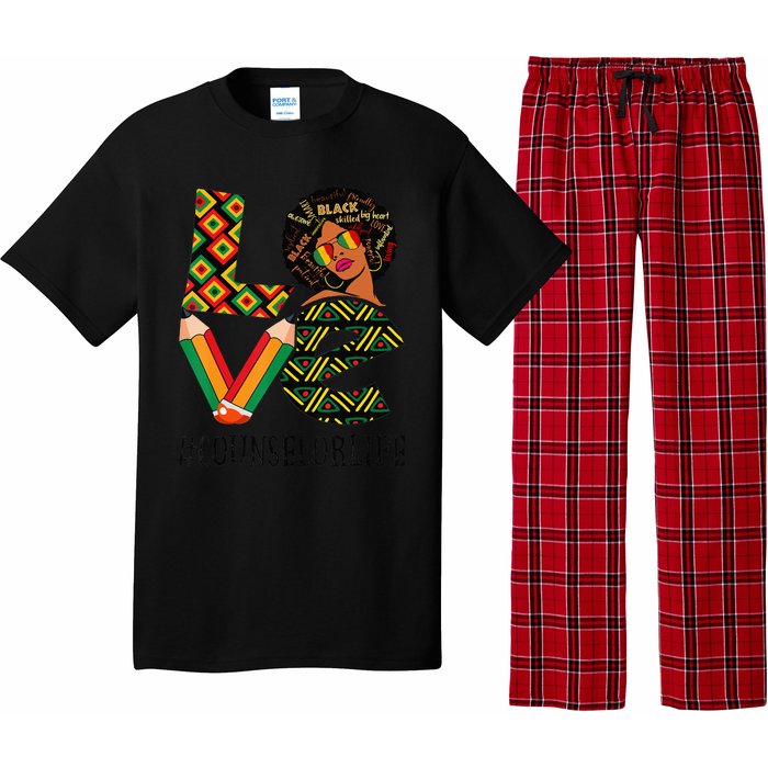 Counselor Love Afro African American Black History Month Pajama Set