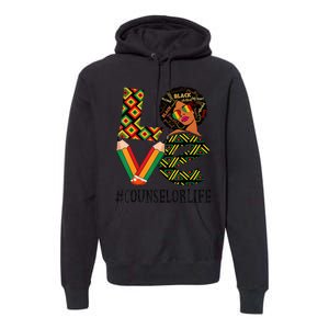 Counselor Love Afro African American Black History Month Premium Hoodie