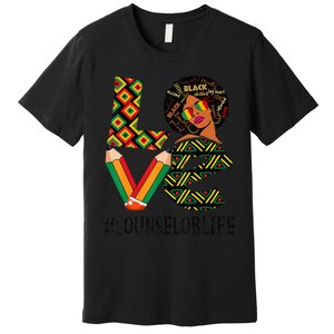 Counselor Love Afro African American Black History Month Premium T-Shirt