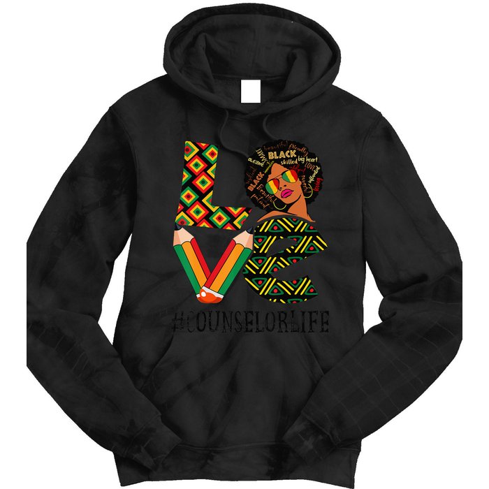 Counselor Love Afro African American Black History Month Tie Dye Hoodie