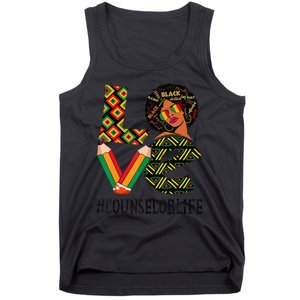 Counselor Love Afro African American Black History Month Tank Top