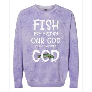 Catholic Lent And Easter Christian Lenten Fish Fry Friday Colorblast Crewneck Sweatshirt