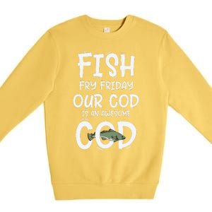 Catholic Lent And Easter Christian Lenten Fish Fry Friday Premium Crewneck Sweatshirt