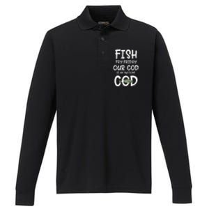 Catholic Lent And Easter Christian Lenten Fish Fry Friday Performance Long Sleeve Polo