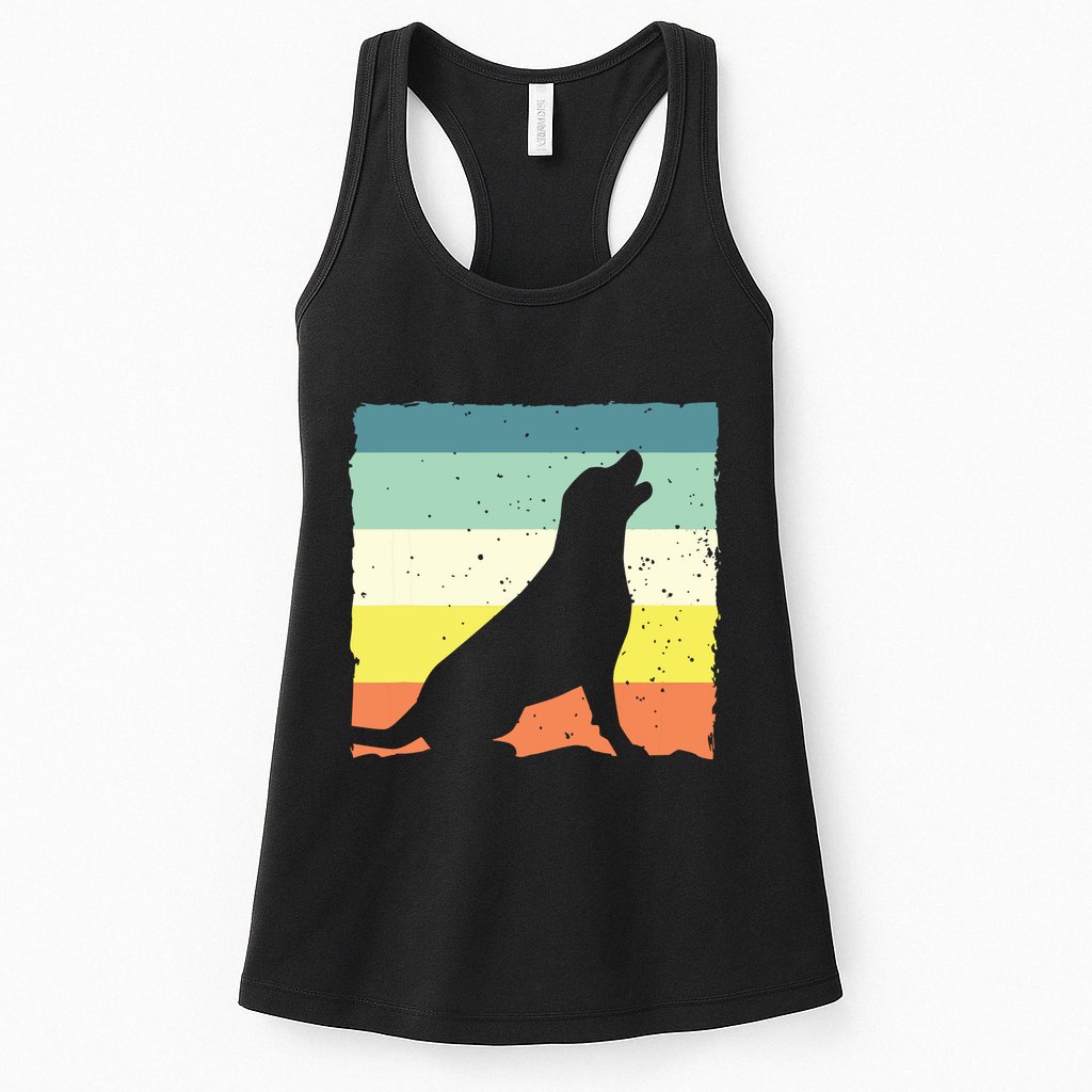 Cool Labrador Art For Men Women Vintage Labrador Retriever Womens Tank Top