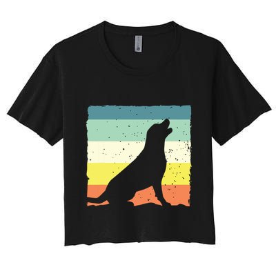 Cool Labrador Art For Men Women Vintage Labrador Retriever Crop Top
